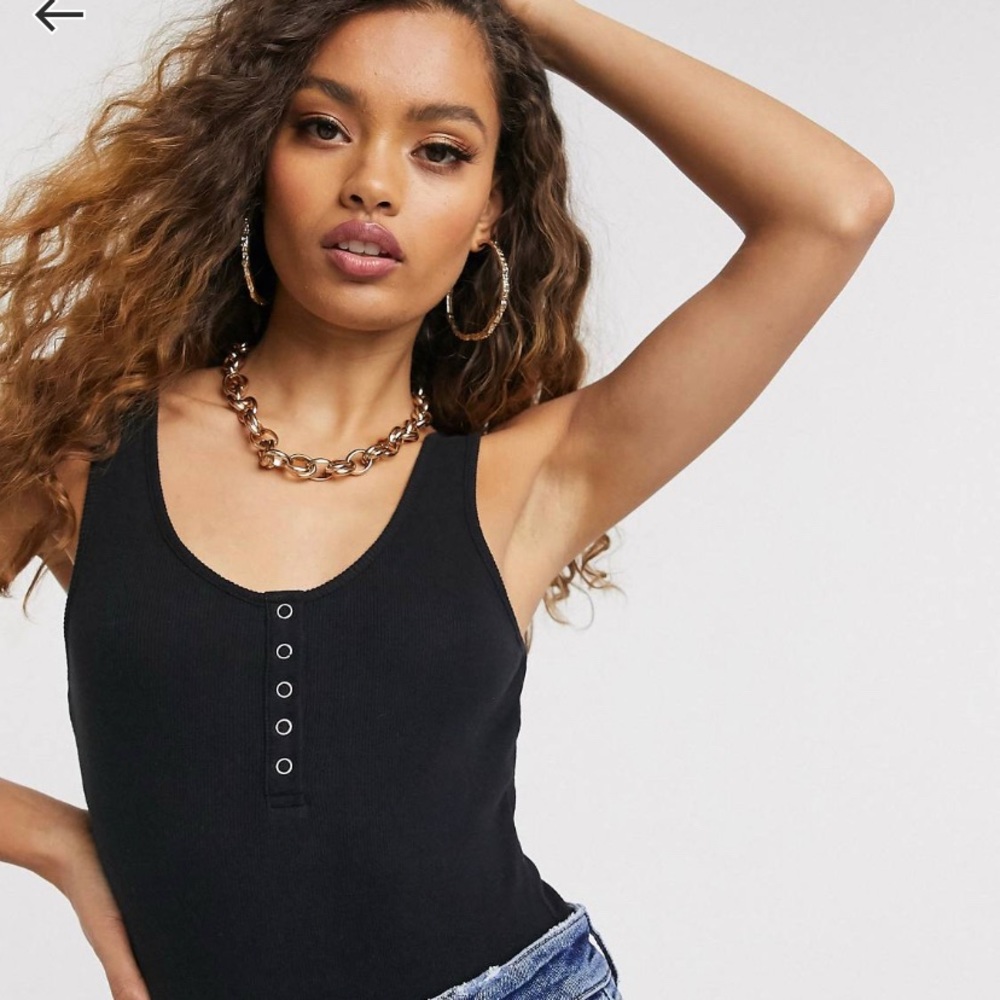 Black bodysuit tank top ASOS